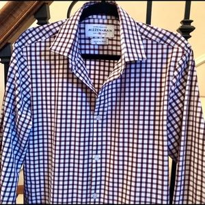 Mizzen+Main Leeward Dress Shirt -Medium Tall Trim